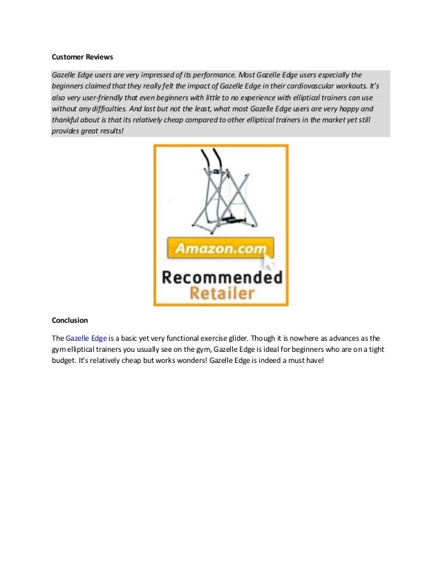 Gazelle Edge Workout Routine