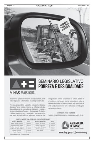 Página 23   GAZETA DO JEQUI   SETEMBRO - 2011
 