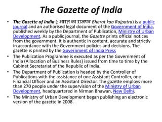 Gazette Notification Pptx