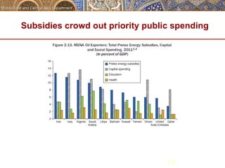 Subsidies crowd out priority public spending 
19 
 