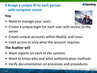 3.4.1.aIf disk encryption is used, verify that logical access to encrypted file systems is implemented via a mechanism that is separate from the native OS mechanisms7/13/2011