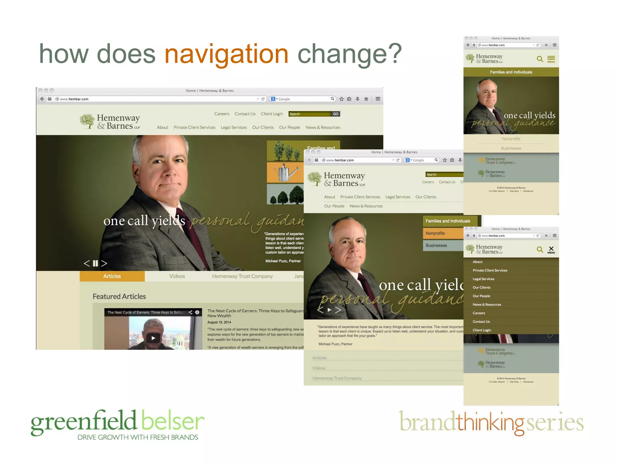 how does navigation change? 
 