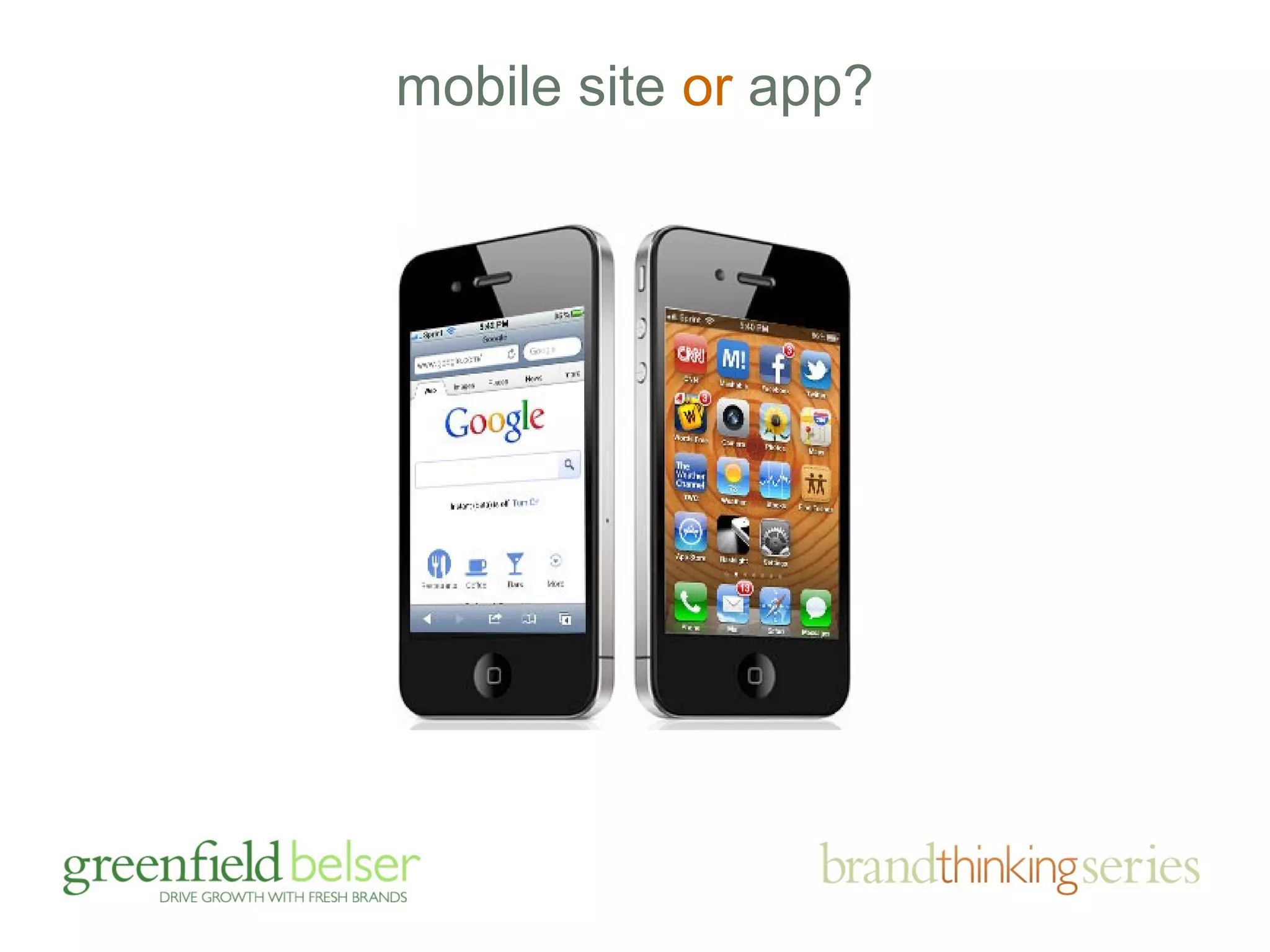 mobile site or app? 
 