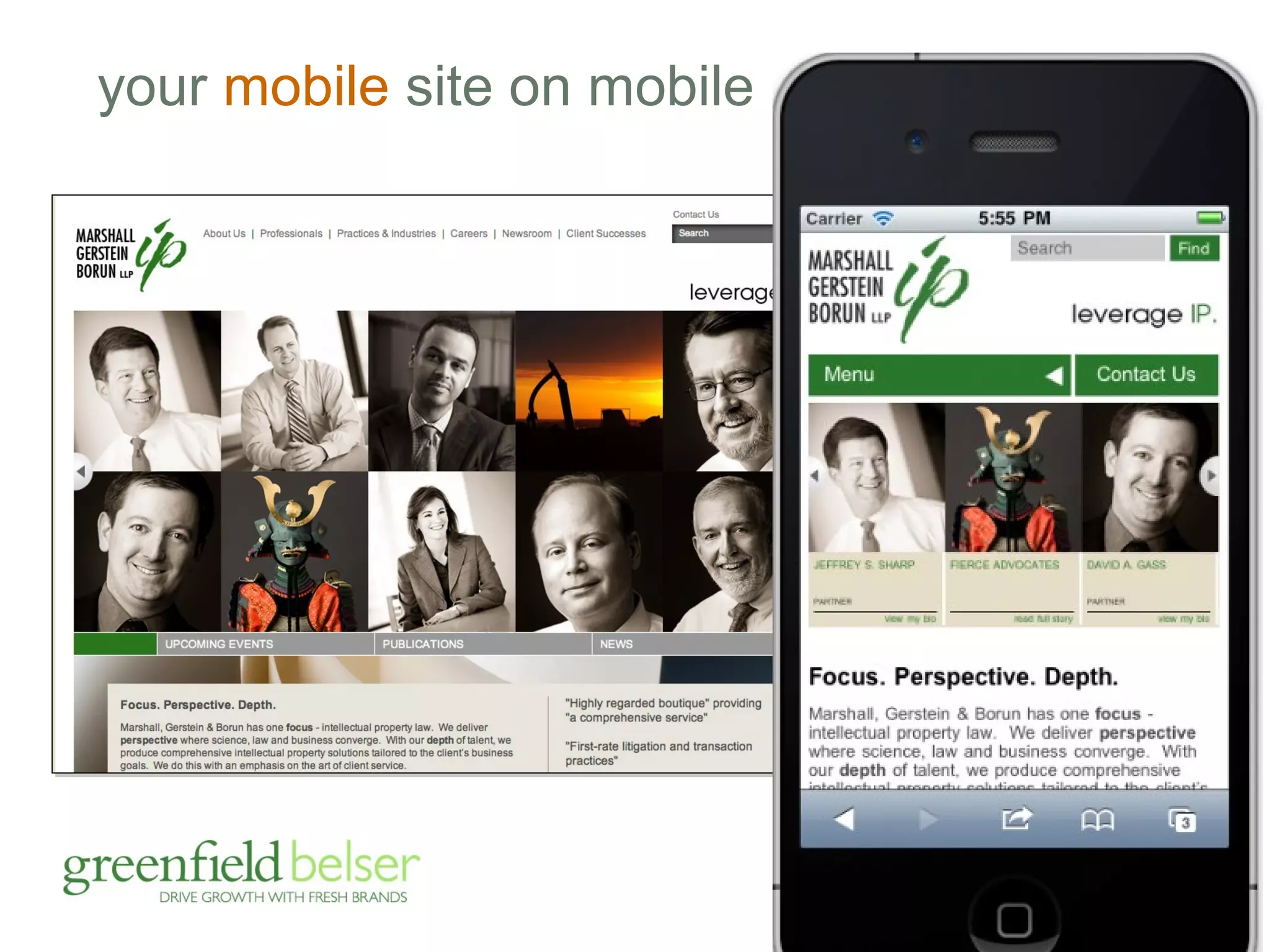 your mobile site on mobile 
 