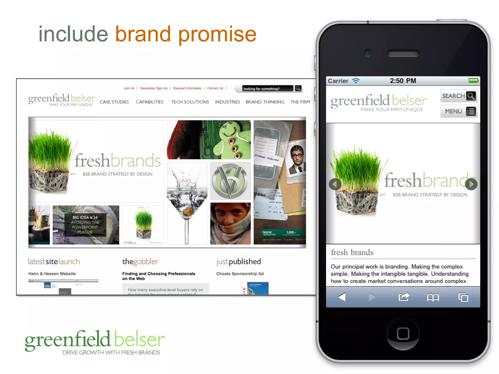 include brand promise 
 