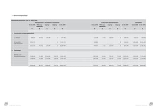 3.4 Konzernanlagenspiegel


       Konzernanlagenspiegel zum 31. märz 2009
                                                anschaffungs- und herstellungsKosten                                    Kumulierte abschreibungen                                buchwerte
                                    01.04.2008    Währungs-     Zugänge     Abgänge       31.03.2009   01.04.2008    Währungs-     Zugänge     Abgänge       31.03.2009   31.03.2009 31.03.2008
                                                  differenzen                                                        differenzen
                                        €             €           €           €               €            €             €           €           €               €           €               €


       I.   Immaterielle Vermögensgegenstände


            1. Software                 289.637       10.753      174.796             0      475.186      113.109         4.421      140.923             0      258.453      216.733     176.528


            2. Geschäfts-             5.921.711                                       0    5.921.711      616.845                                        0      616.845    5.304.866   5.304.866
            oder Firmenwert
                                      6.211.348       10.753      174.796             0    6.396.897      729.954         4.421      140.923             0      875.298    5.521.599   5.481.394


       II. Sachanlagen


            Betriebs- und
            Geschäftsausstattung      2.188.058       72.380    2.114.696     128.795      4.246.339     1.017.360       -31.044     719.347     72.429       1.633.234    2.613.105   1.170.698
                                      2.188.058       72.380    2.114.696     128.795      4.246.339     1.017.360       -31.044     719.347     72.429       1.633.234    2.613.105   1.170.698




                                      8.399.406       83.133    2.289.492     128.795     10.643.236     1.747.314      -26.623      860.270     72.429       2.508.532    8.134.704   6.652.092




74                                                                                                                                                                                                 75
     konzern-anhanG                                                                                                                                                              konzern-anhanG
 