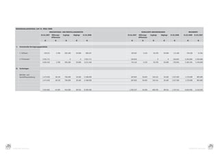 konzeRnanlaGensPIeGel zum 31. mäRz 2008
                                                anschaffunGs- und heRstellunGskosten                                      kumulIeRte abschReIbunGen                                   buchweRte
                                     01.04.2007    Währungs-     Zugänge       Abgänge       31.03.2008   01.04.2007   Währungs-     Zugänge       Abgänge       31.03.2008    31.03.2008 31.03.2007
                                                   differenzen                                                         differenzen
                                         €             €           €             €               €            €            €           €             €               €            €               €


       I.   Immaterielle Vermögensgegenstände


            1.	Software                  139.521        3.785     205.400        59.069         289.637      107.567        5.233       59.378       59.069         113.109       176.528         31.954


            2.	Firmenwert              5.921.711                           0             0    5.921.711      616.845                           0             0      616.845     5.304.866   5.304.866
                                       6.061.232        3.785     205.400        59.069       6.211.348      724.412        5.233       59.378       59.069         729.954     5.481.394   5.336.820


       II. Sachanlagen


            Betriebs-	und	
            Geschäftsausstattung       1.473.630       38.310     706.600        30.482       2.188.058      667.825       30.603      349.414       30.482        1.017.360    1.170.698     805.805
                                       1.473.630       38.310     706.600        30.482       2.188.058      667.825       30.603      349.414       30.482        1.017.360    1.170.698     805.805




                                       7.534.862       42.095     912.000        89.551       8.399.406    1.392.237       35.836      408.792       89.551        1.747.314    6.652.092   6.142.625




76                                                                                                                                                                                                         77
     KONZERN-ANHANG                                                                                                                                                                   KONZERN-ANHANG
 