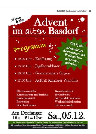 Gruppen (Änderungen vorbehalten!) 11
 