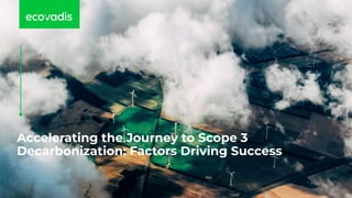 Document classiﬁcation: EcoVadis Conﬁdential - Restricted Use (EVS, CSM, Sales, Customers and prospects)
Accelerating the Journey to Scope 3
Decarbonization: Factors Driving Success
 