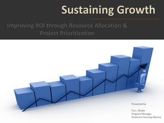 Sustaining Growth Improving ROI through Resource Allocation & Project Prioritization Presented by  Try L. Muller Program Manager Piedmont Housing Alliance 