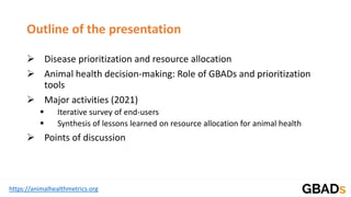 Global Burden of Animal Diseases: Disease prioritization theme