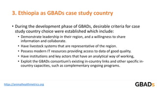 Global Burden of Animal Diseases: Ethiopia case study
