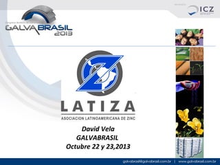 David Vela
GALVABRASIL
Octubre 22 y 23,2013

 