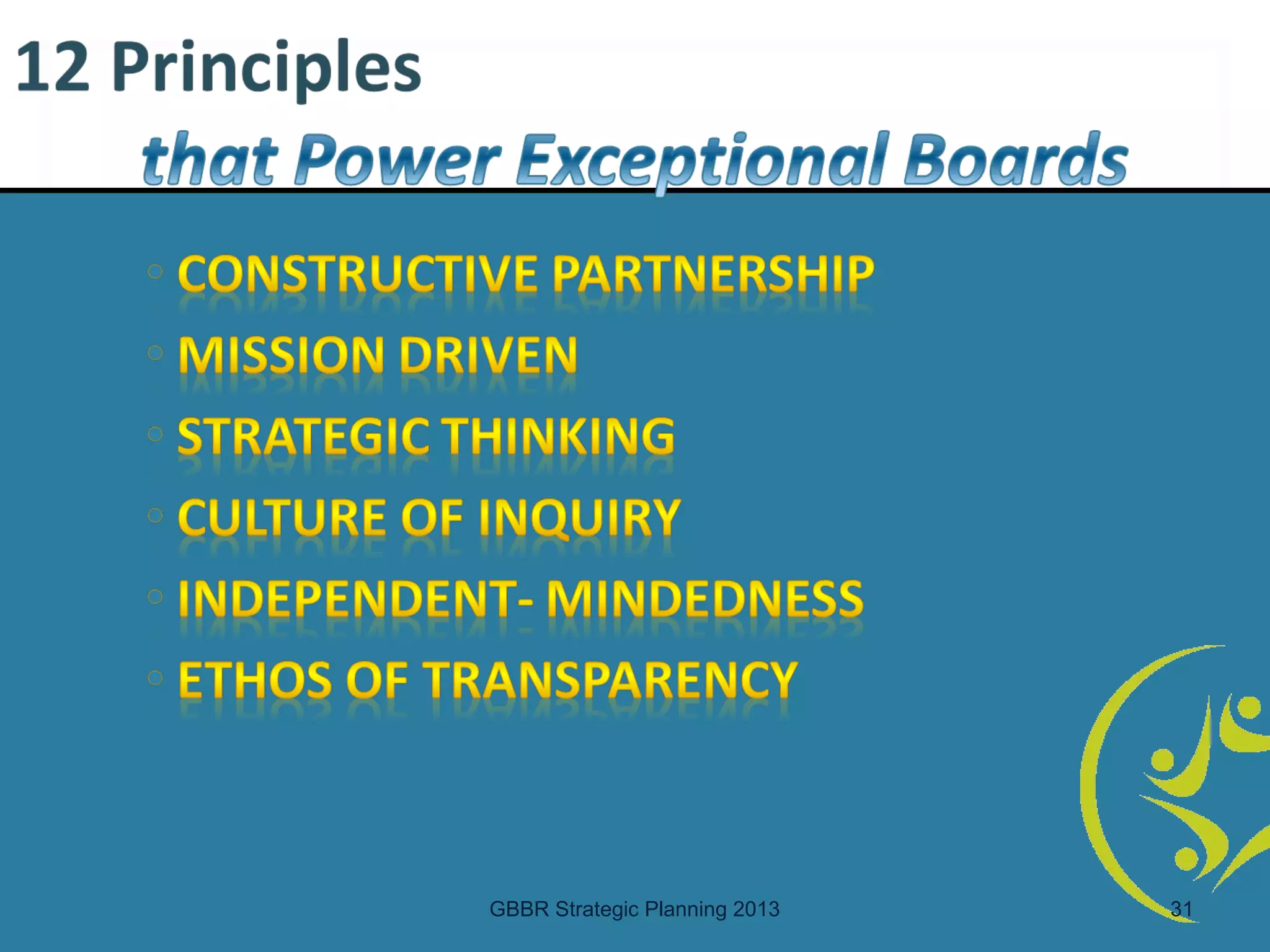 GBBR Strategic Planning 2013   31
 