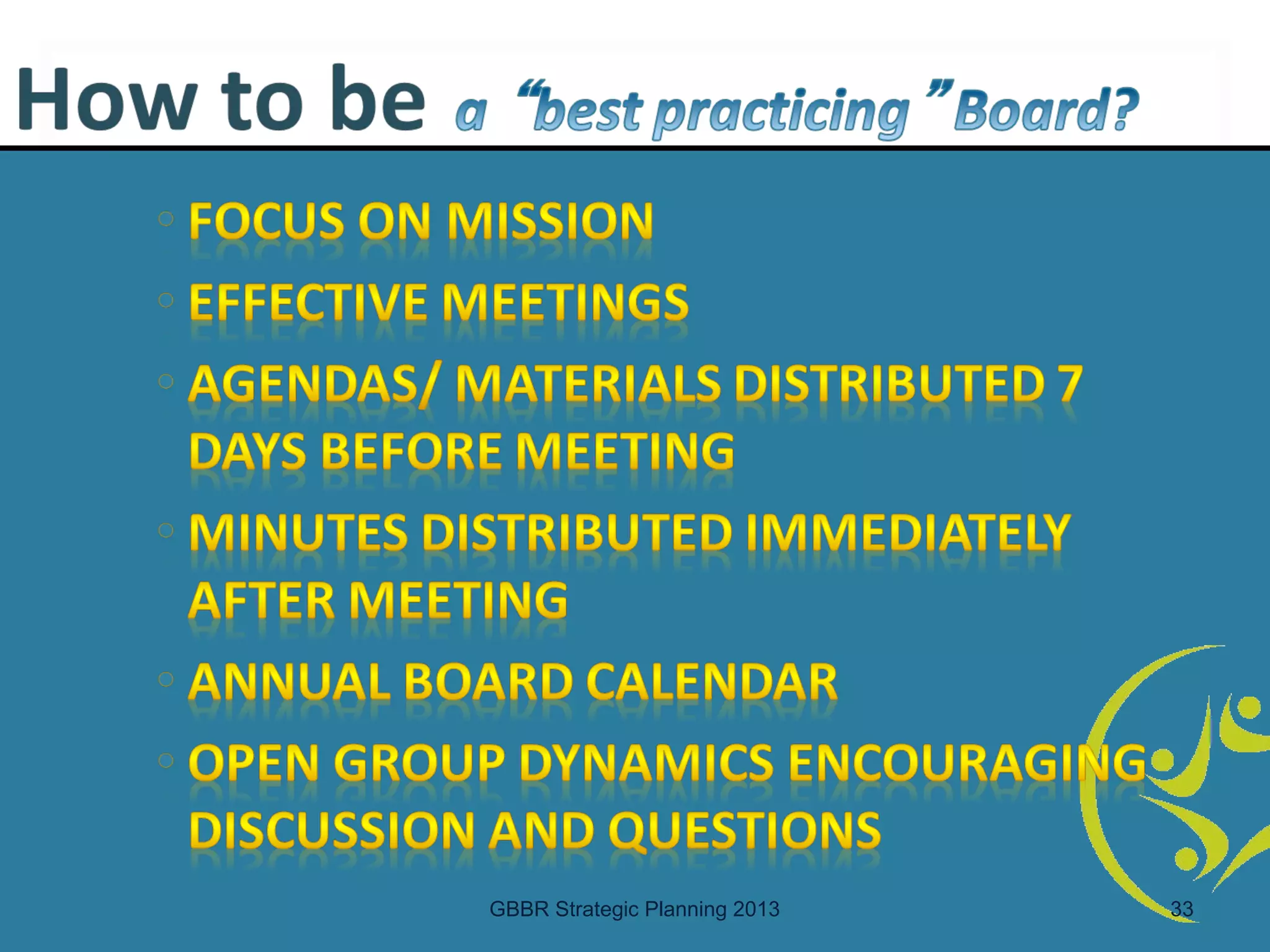 GBBR Strategic Planning 2013   33
 