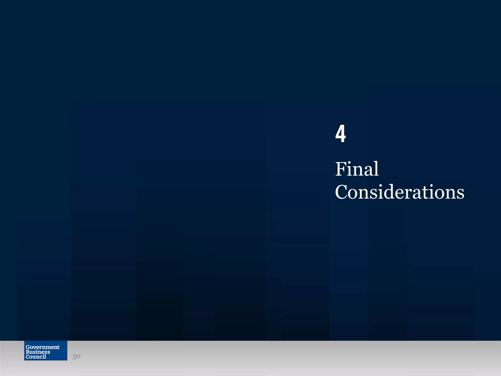 30
4
Final
Considerations
 