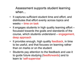 Improving student learning through assessment and feedback in the new ...