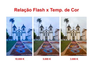 Relação Flash x Temp. de Cor




     Copyright.Gabriel Boieras      Copyright.Gabriel Boieras        Copyright.Gabriel Boieras




10.000 K                         5.000 K                        3.000 K
 