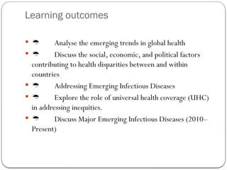 Emerging Trends and Challenges in Global Health: Infectious and Non ...