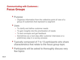 Slide 221. Gather the Voice of the Customer (VOC):Customer Segmentation WorksheetCustomerInternal orExternal?Segments/DescriptionPriority
