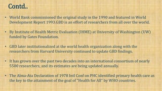 Gbd Method Global Burden of Diseases - Methodologies | PPTX