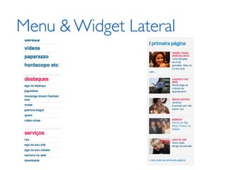 Menu & Widget Lateral
 