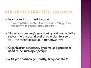 Unfitting Strategy What is strategy ? by M. Porter | PPTX