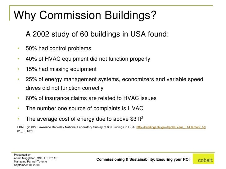 commissioning hvac systems lessons learned