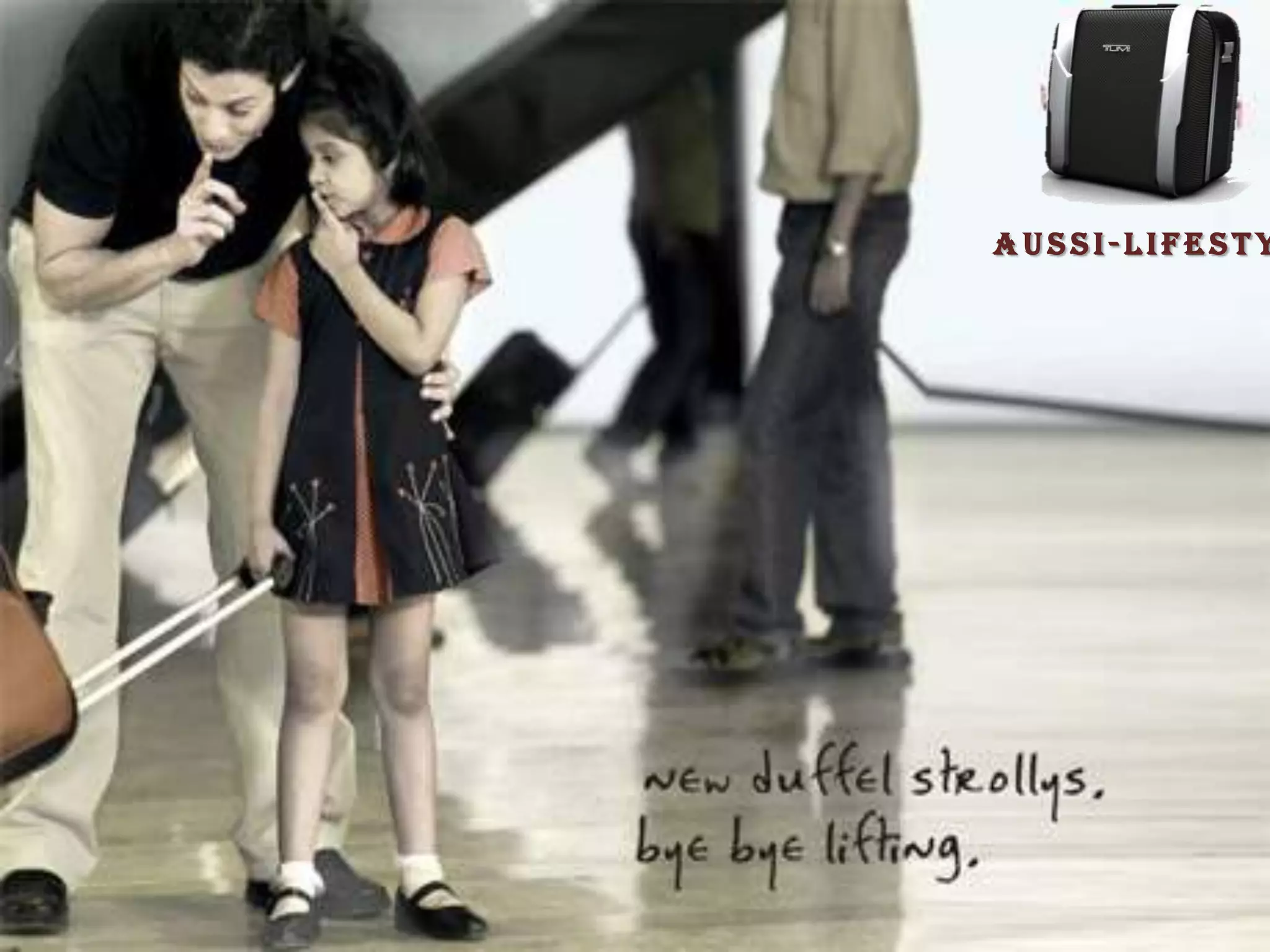 GLOBAL BRANDING AND PRODUCT DEVELOPMENTBrandingProduct DevelopmentCreate the sub-brand to suit to international needsCooperate with the other international brand names such as Tiffany, Toyota, Apple, American Express, or Starbucks…Imprint the brand name via 4 general engagement methods: platform (TV/ online), context (program/ webpage), message (ads/ communication), experience (store/ event)Find a trustable ambassador to deputise for Aussi-Lifestyle luggage and bagsPay international celebrities to use our products Create a chat topic around the products: http://www.youtube.com/watch?v=4tML1z720C4Socialise the brand nameUp grade the webpage for customer to design bags and luggage themselves Strong Impression   Logo & Repetition Customer ServiceCustomer Oriented Brand LoyaltyProduct Benefit Quality Stranded International Warranty