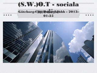 (S.W.)O.T - sociala
          medier
Göteborg-City Rotaryklubb - 2013-
             01-25
 