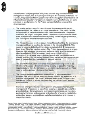 Refinery Project Manager Picture Examples PROJECT MANAGEMENT A Handbook for Small Projects | PDF