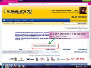 Lee con atención y haz clic aquí
para participar
 