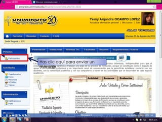 Has clic aquí para enviar un
mensaje
 