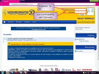 Ingresa tu
 ID

La contraseña
 del Génesis
 