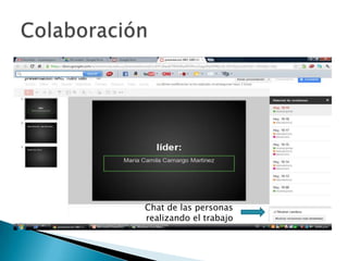 Chat de las personas
realizando el trabajo