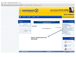 Ingresar a gestión básica de la
información
 