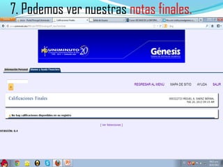 7. Podemos ver nuestras notas finales.
 