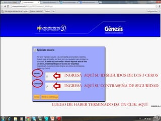 INGRESA AQUÍ SU ID SEGUIDOS DE LOS 3 CEROS

     INGRESA AQUÍ SU CONTRASEÑA DE SEGURIDAD



LUEGO DE HABER TERMINADO DA UN CLIK AQUÍ
 