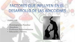 FAMILIAR:
• Desintegración Familiar
• Abandono.
• Problemas Socioeconómicos
• Educación y Valores.
 