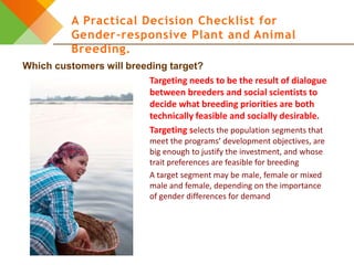 A practical decision checklist for gender-responsive plant and animal breeding