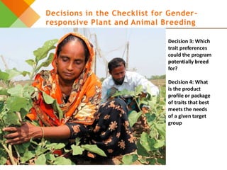 A practical decision checklist for gender-responsive plant and animal breeding