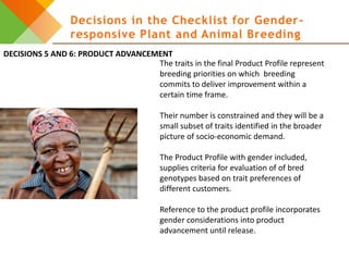 A practical decision checklist for gender-responsive plant and animal breeding
