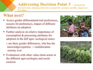 Integrating gendered knowledge into banana breeding