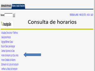 Consulta de horarios
 