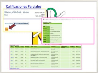 Calificaciones Parciales
 