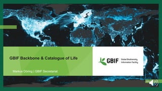 GBIF Backbone & Catalogue of Life
Markus Döring | GBIF Secretariat
25th June 2021
 