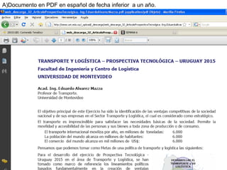 A)Documento en PDF en español de fecha inferior  a un año. 