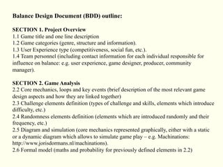 Game Balance 1: What is Game Balance | PDF
