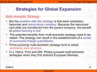 Gbm unit-08 (international strategic management) | PPT