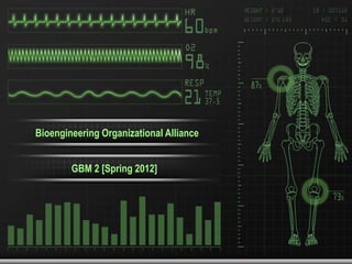 Bioengineering Organizational Alliance


        GBM 2 [Spring 2012]
 